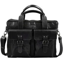 Pridesoul PRIDE&SOUL Notebook-Tasche "REAL ME", Leder, schwarz (15"), Notebooktasche, Schwarz