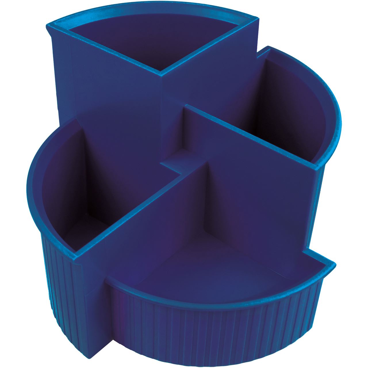 helit Stiftehalter Linear blau Kunststoff 4 Fächer 14,0 x 14,0 x 10,0 cm