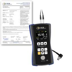 PCE Instruments Materialdickenmessgerät PCE-TG 300-NO7-ICA inkl. ISO-Zertifikat 0,65 … 200 mm Sensor 7 MHz ⌀6mm USB