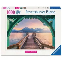 Ravensburger Puzzle - Erwachsenenpuzzle 1000 Teile - Romantischer Steg am Lac d'Annecy