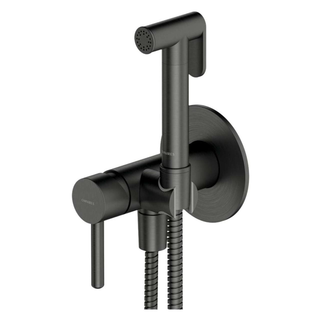 Omnires y - inbouw bidetkraan met douche en inbouwdeel, grafiet (54245782)