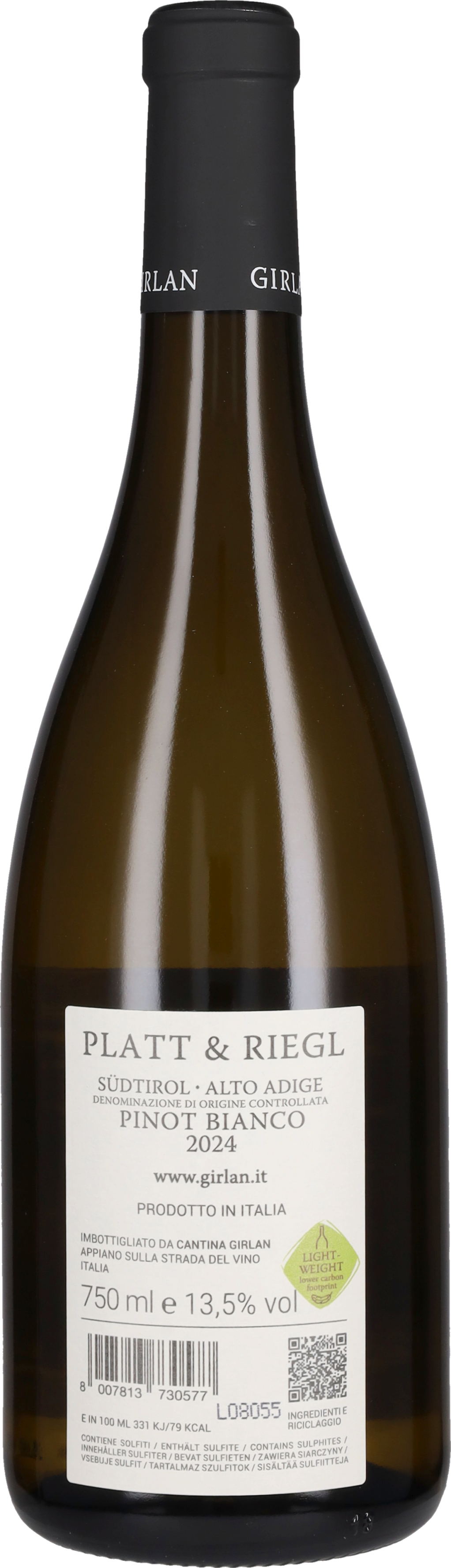 Pinot Bianco 'Platt & Riegl' Girlan 2025