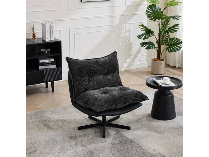 Fauteuil relax pivotant - ZEVKOR - Modèle 1 - Dossier 3 positions - Chenille & simili - Pivotant 360°