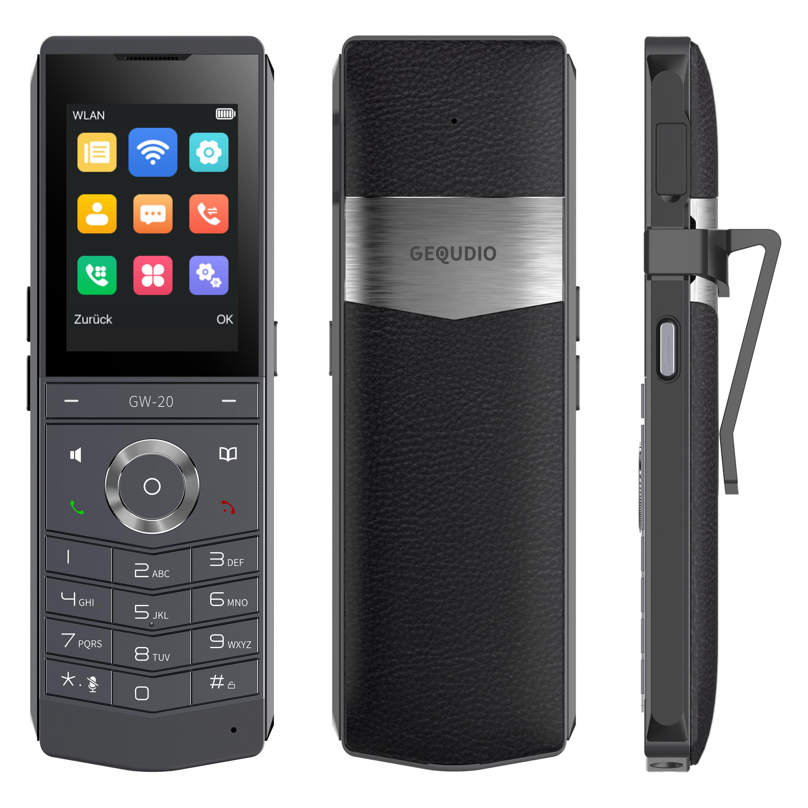 Gequdio GW-20 WLAN IP Telefon mit Ladeschale, SIP kompatibel (WA9792)