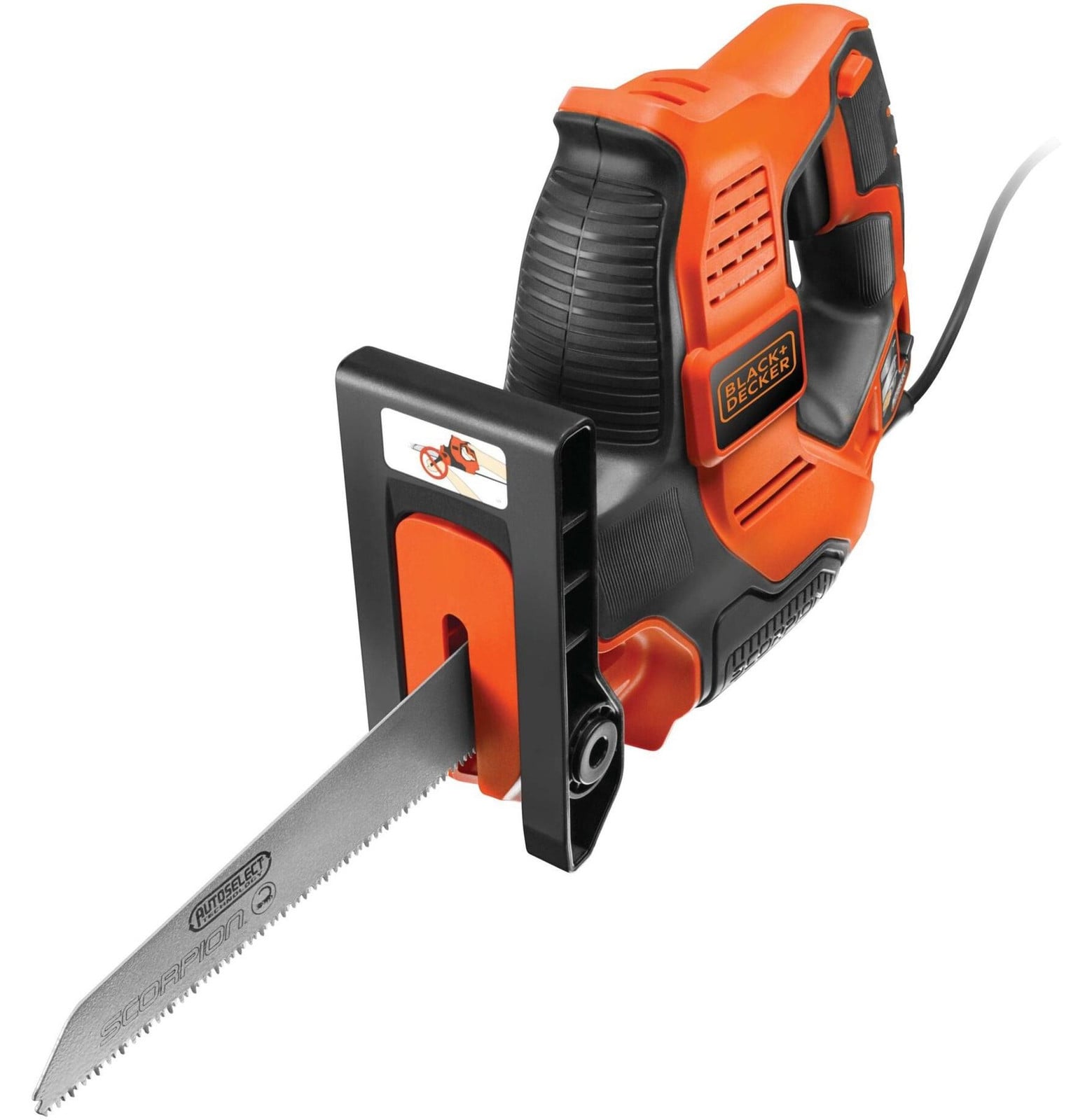 Black+Decker Scorpion RS890K 3-in-1 universele zaag, oranje, 500 Watt, inclusief koffer