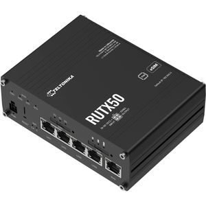 Teltonika WLAN-Router RUTX50 eSIM, RUTX50320000, 5G, 3300 Mbit/s 5G, 867 Mbit/s, Wi-Fi 5 Dualband, Mesh, MU-MIMO
