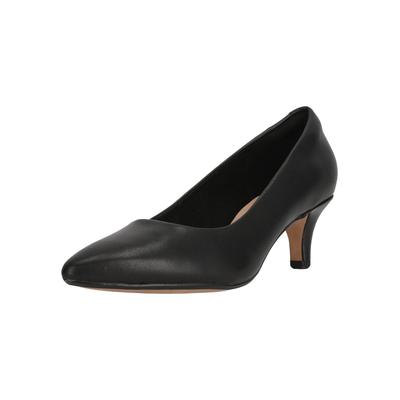 Pumps CLARKS "Linvale", Damen, Gr. 37, schwarz, Leder, Schuhe Pumps, im simplen Look mit Komfort-Fußbett