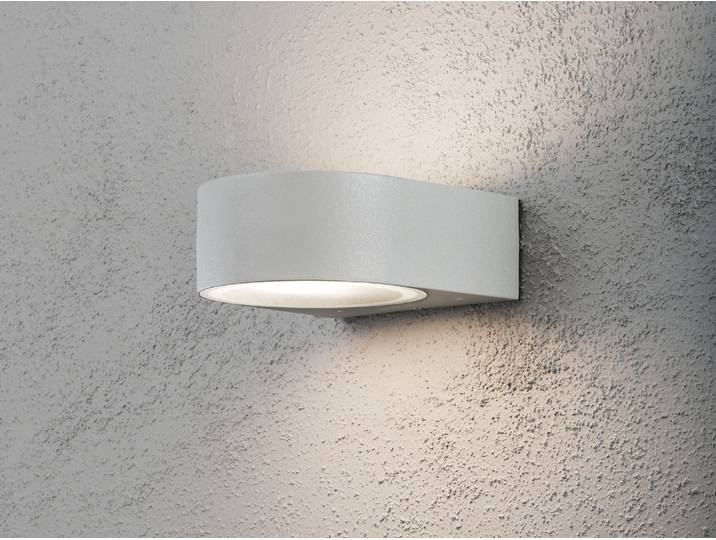 Konstsmide Teramo grau lackiertes Aluminium, opales Glas 7510-300
