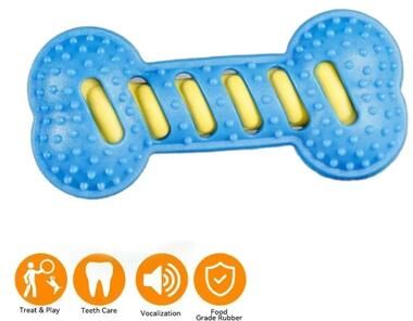 Uplift Treasures TPR Dog Bone Chew Toy Squeaky Dental Training Toy TPR Dog Bone Chew Toy Squeaky Dental Training Toy