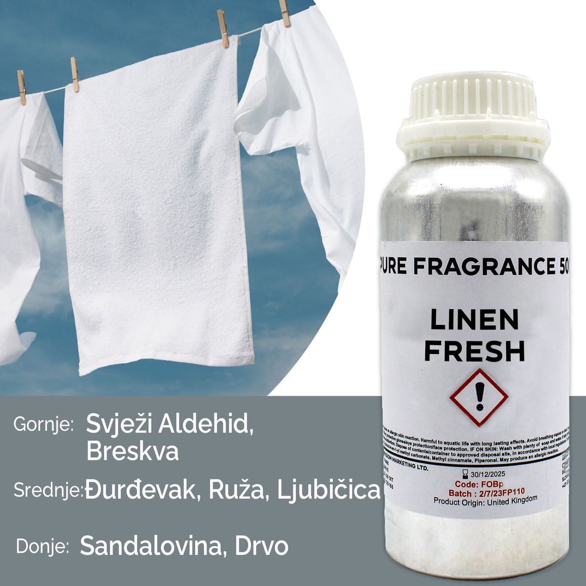 Ancient Wisdom Pure geurolie Linen Fresh - 500 ml