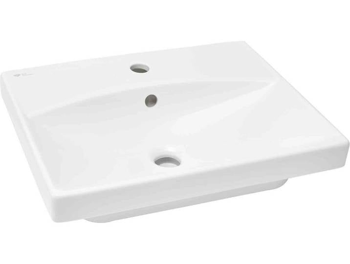 Brevis Lavabo suspendu avec trou pour robinetterie au milieu, 50,5x40x14cm (SATBRE5040S)
