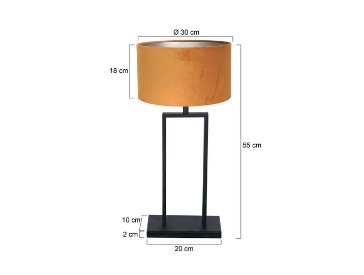 Steinhauer Tischlampe Stang, schwarz, für Wohn- / Esszimmer, Metall