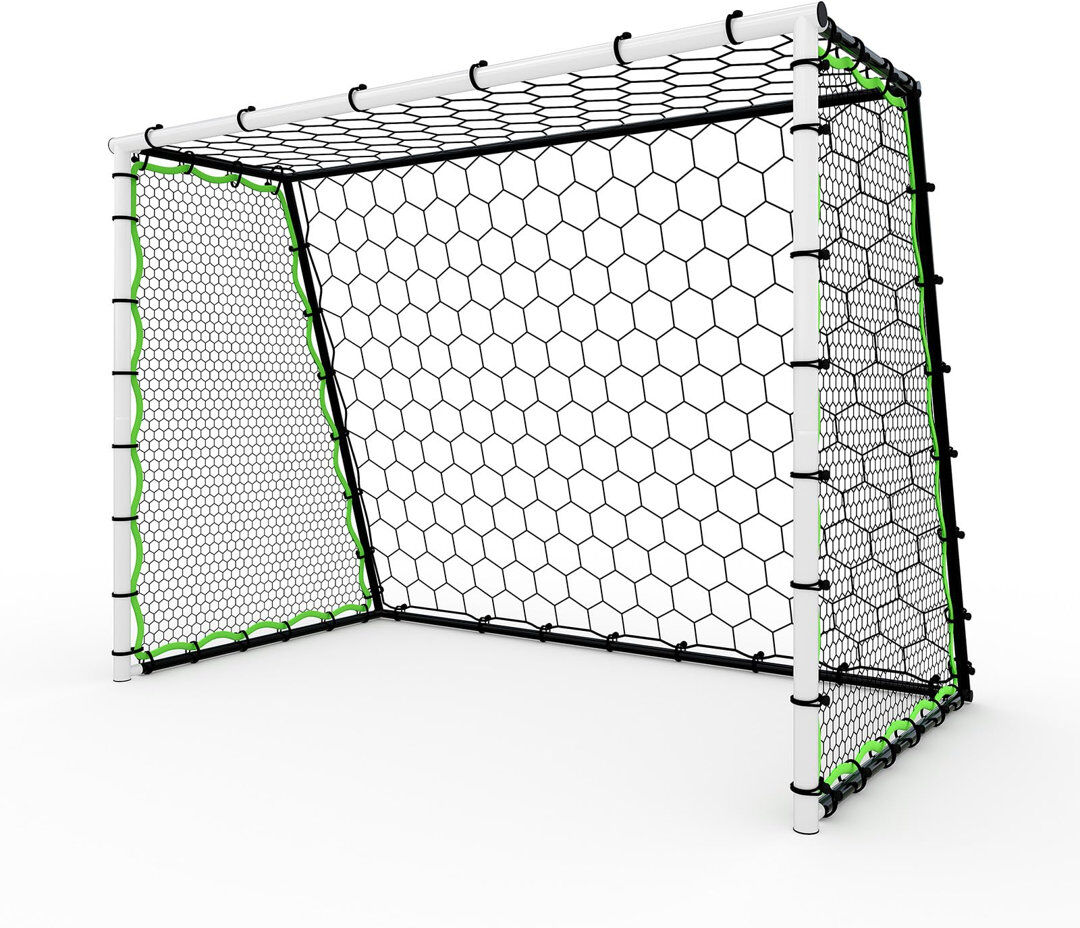 ZACOO 3-in-1 Soccer Rebounder Net 7x5ft, Large Football Goal Trainer with High, Low Shot Zones, Durable Steel Frame, for , Passing, Ball Control, Solo, Team