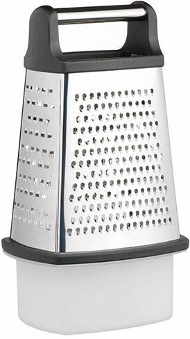 MasterClass Stainless Steel Four Sided Box Grater with Collecting Box 23cm