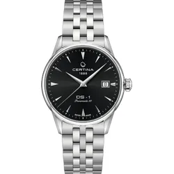 Certina DS-1 38mm C029.207.11.051.00 - schwarz mit Sonnenschliff,silber - 38mm