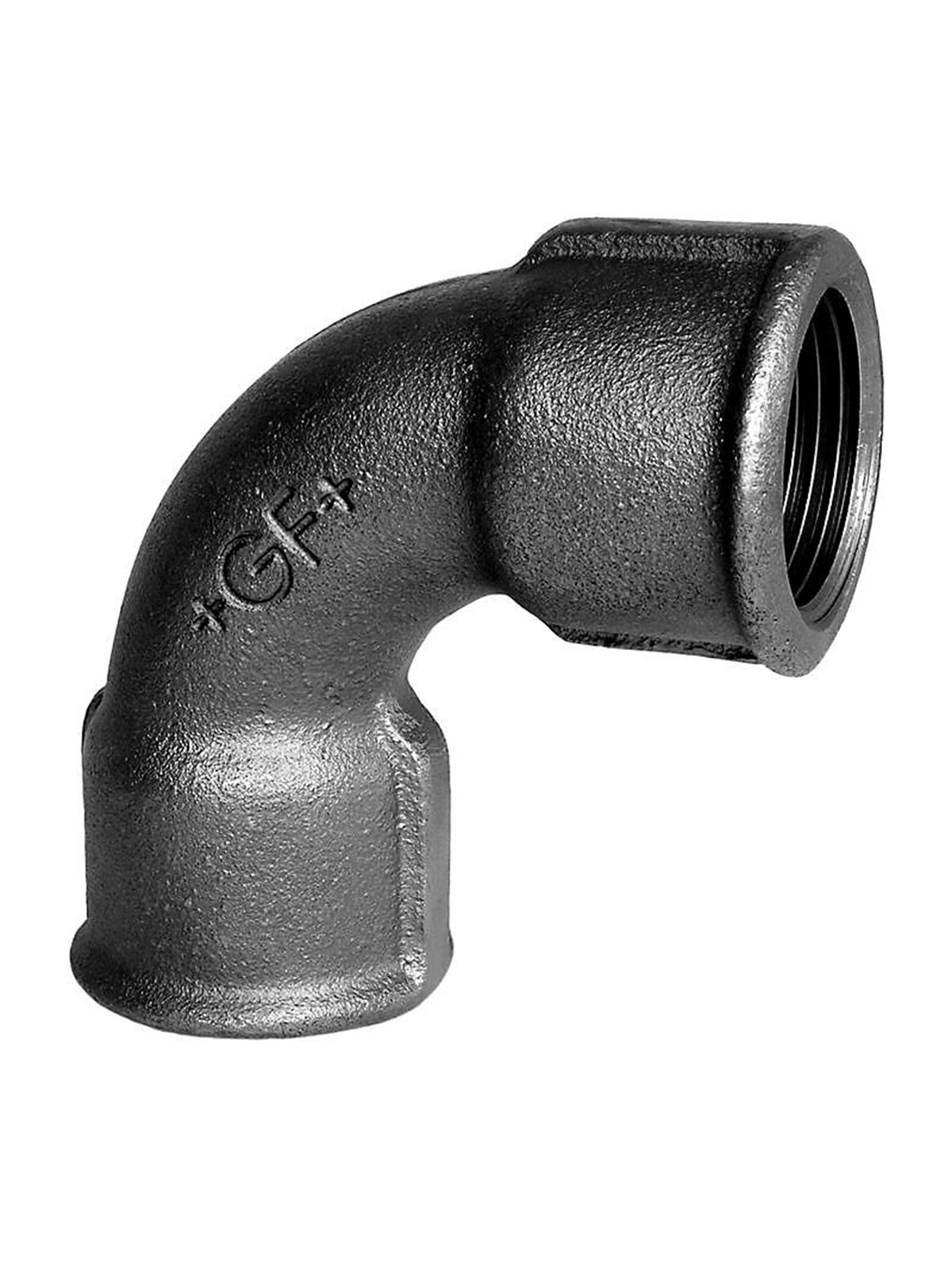 +GF+ short bend 90° black 3/8'' socket-socket