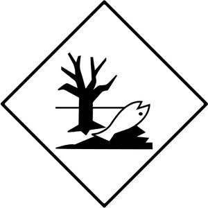 Boxlab Gefahrgutaufkleber Gefahrzettel, Umweltgefährdende Stoffe, 100 x 100 mm, 100 Stück