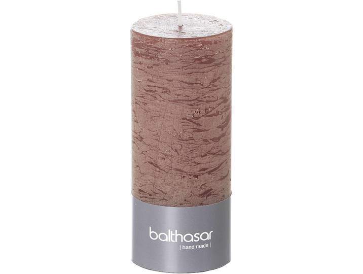 Balthasar Raureifkerze Rustico - Farbe: mocca - Material: Wachs - 147