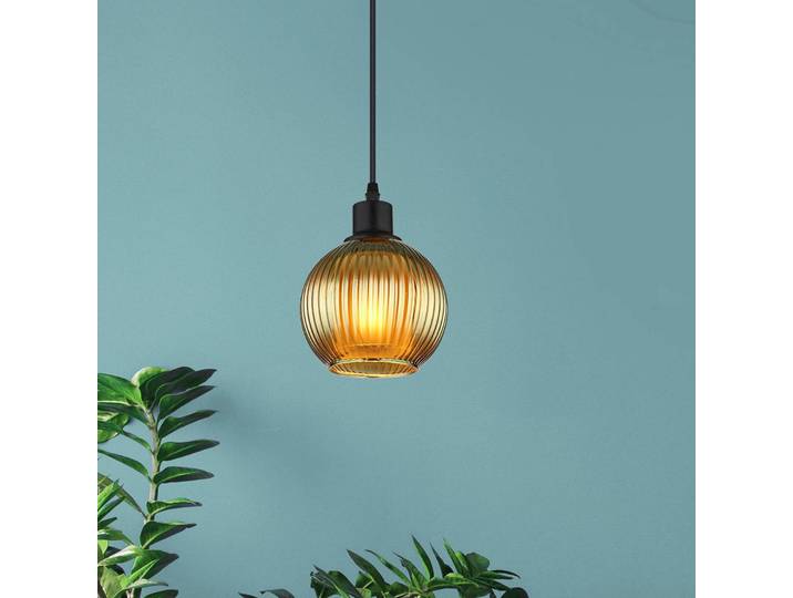 Globo Glas Hängeleuchte Zumba, dimmbar, grün, für Wohn- / Esszimmer, Glas, Modern