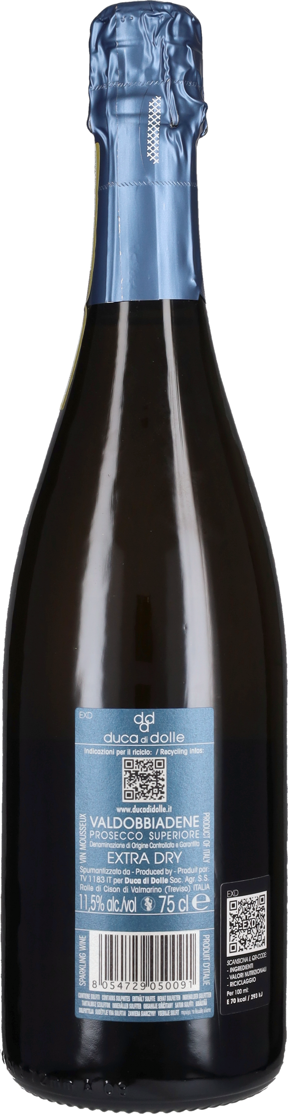 Prosecco di Valdobbiadene Superiore Extra Dry 'EXD' Duca di Dolle