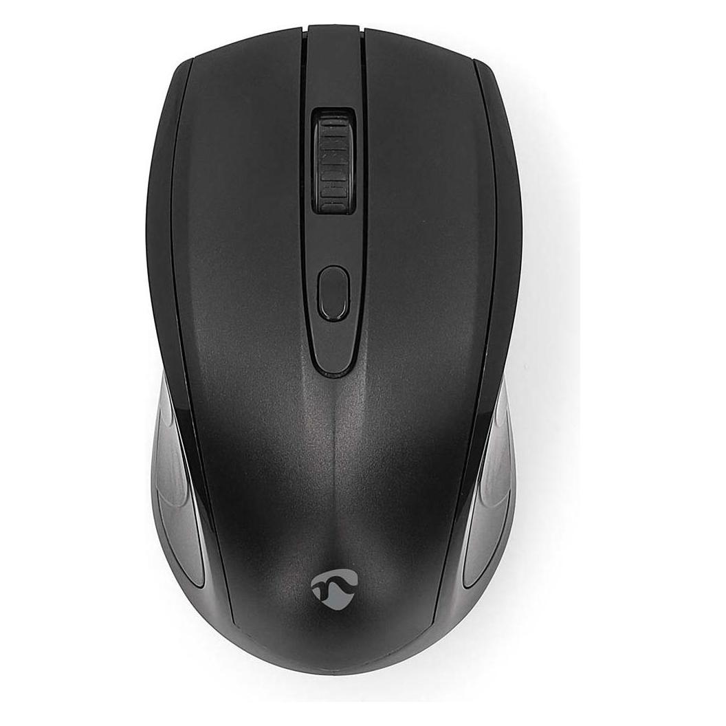 Nedis Mouse - Drahtlos - 800/1200 / 1600 DPI - Einstellbar DPI - Anzahl Knöpfe: 4 - Beidhändig (Kabellos) (MSWS106BK)