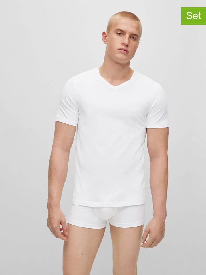Hugo Boss Underwear 3er-Set: Shirts in Weiß - M