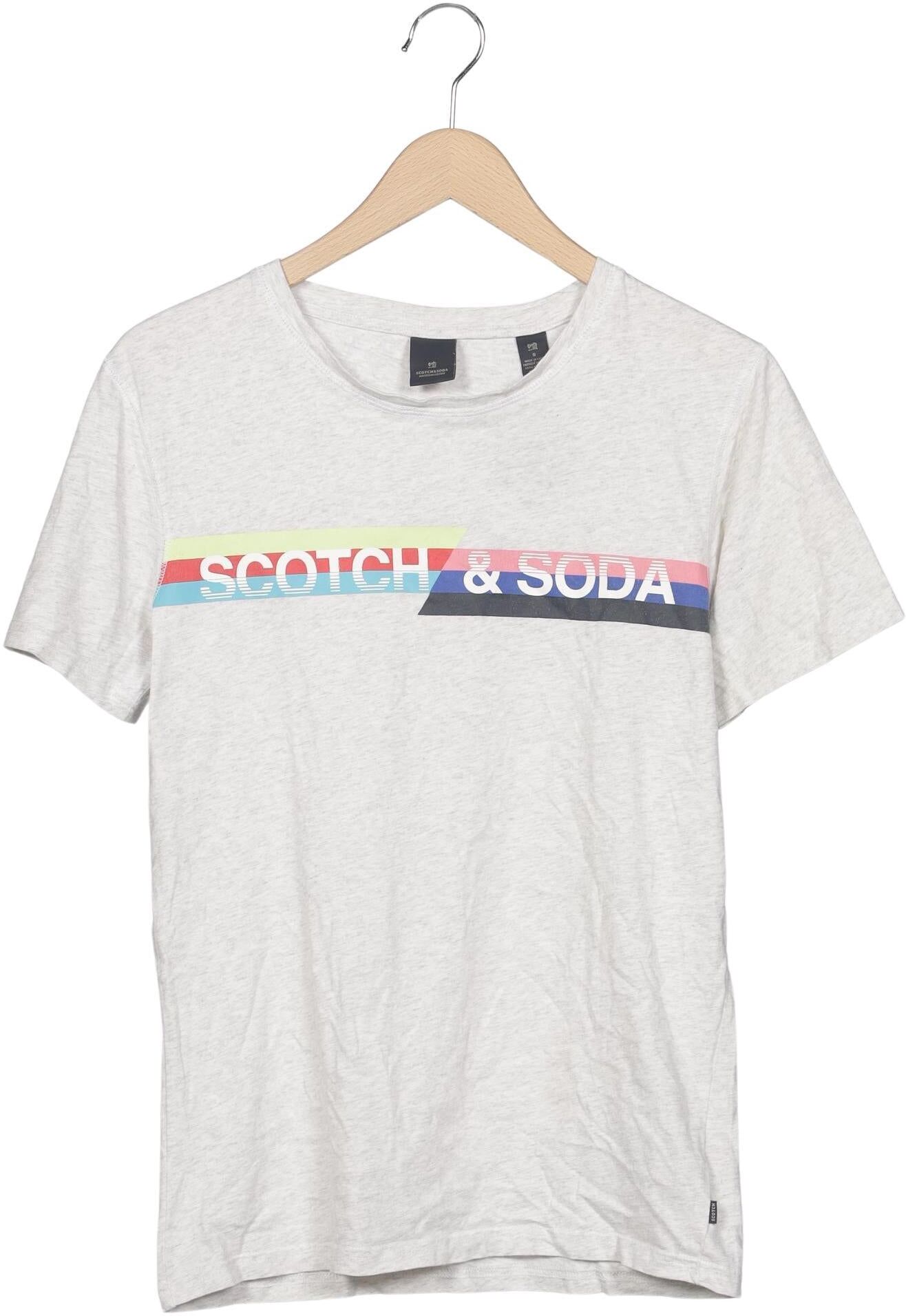 Scotch & Soda Herren T-Shirt, Grau, Gr. S, Baumwolle - Second Hand
