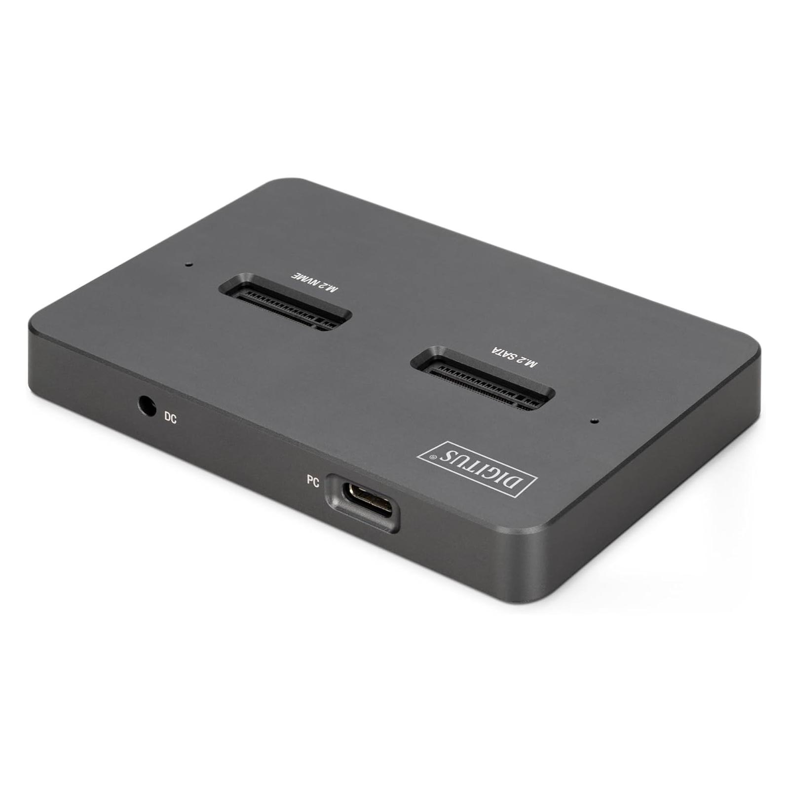 Digitus M.2 NVMe + M.2 SATA SSD Docking Station mit SD-Express Kartenleser, USB-C (DA-71546-1)