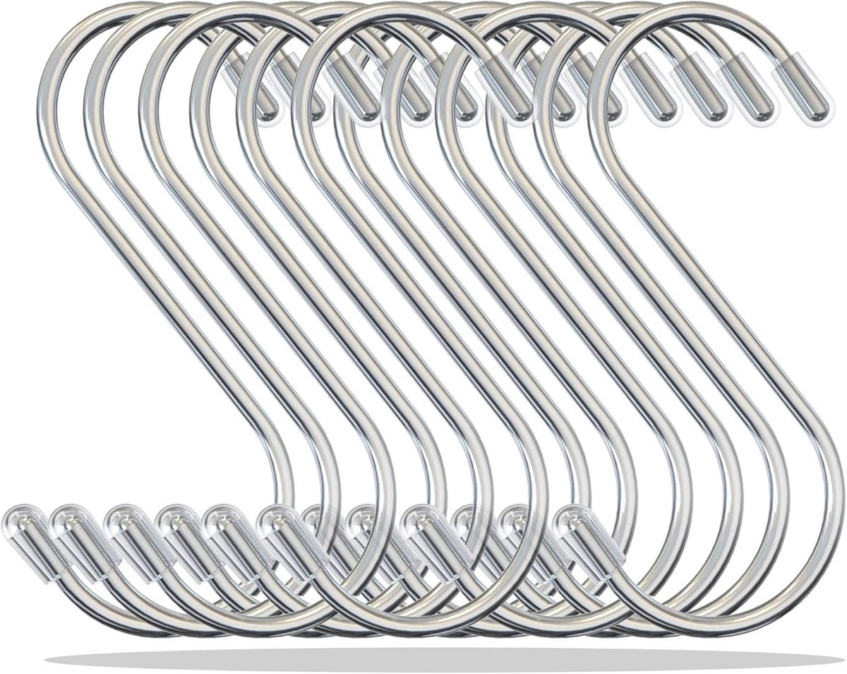 20 stuks Roestvrijstalen Heavy Duty Haken, 11 cm, maximaal 25 kg draagvermogen
