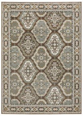 Style Haven Everly Traditional Panel Medallion Mixed Pile Area Rug