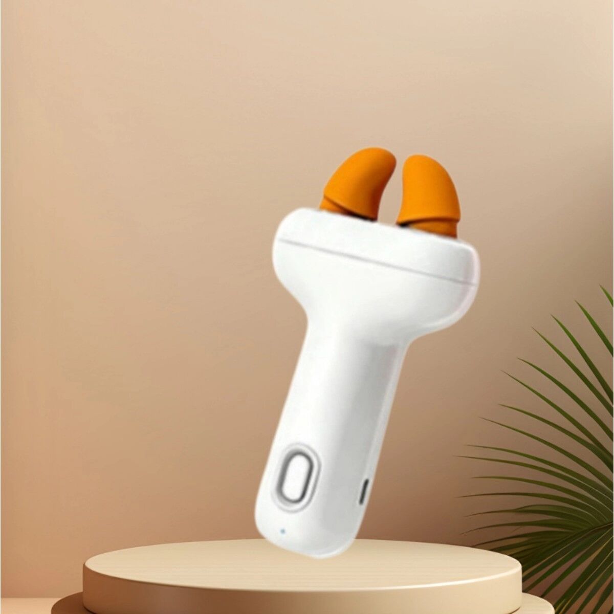 INF Mini-Stress-Relief-Massagegerät – Taschen-Handmassagegerät mit knetender Handfunktion, 2-Gang reversible Rotation, Weiß