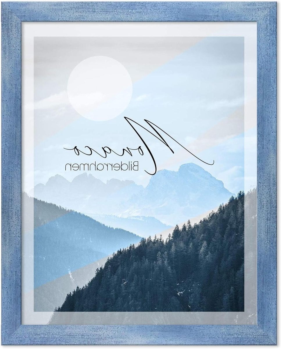 Fotolijst Monaco Posterlijst Lichtblauw geveegd A2 - 42 x 594 cm