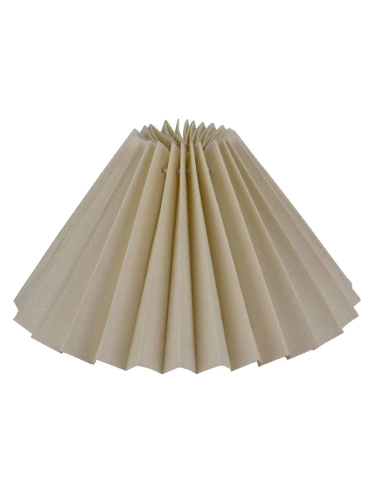 Alpe Design Plissierter Lampenschirm aus cremefarbenem Leinen 15 cm