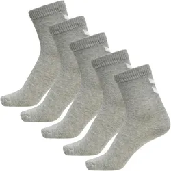 5er Pack hummel hmlMAKE MY DAY Socken Kinder grey melange 24-27