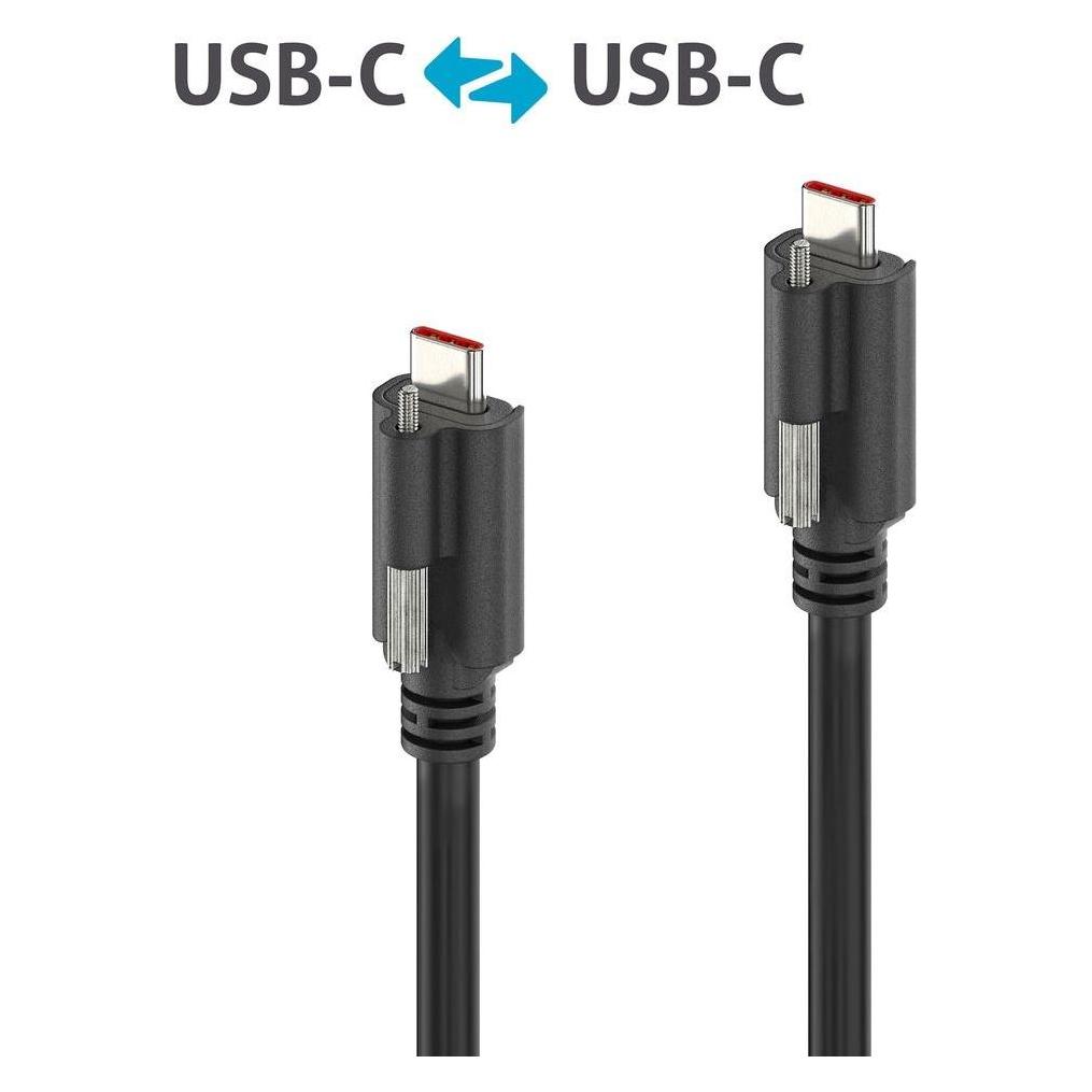 Purelink MicroX4 USB-C auf USB-C Kabel USB4 Gen2x2 20Gbps, 240W, 1,50 m (1.50 m, USB 4, 240 W) (PI6500-015)