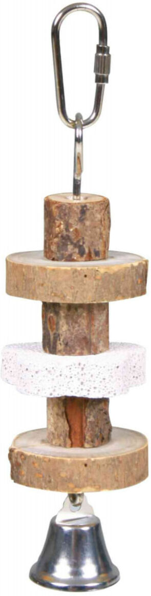 TRIXIE Gioco per Uccelli in Legno con Pietra Lavica CM.16