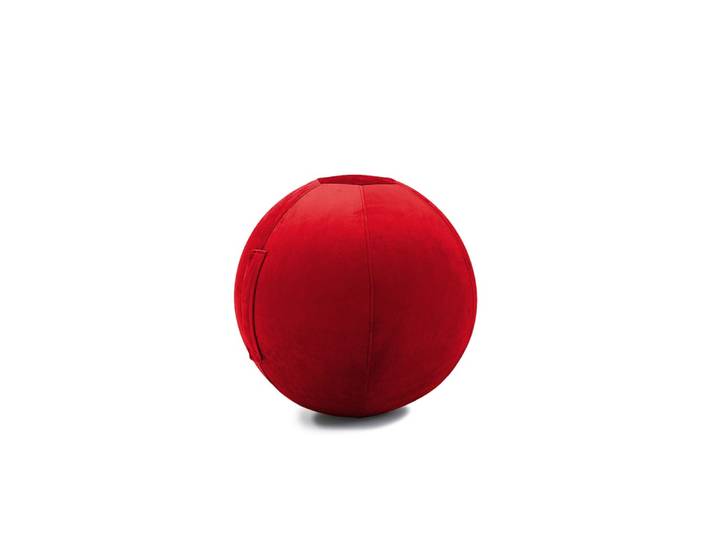 Balle d'assise velours 65 cm - rouge scarlett