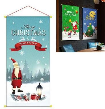 Inspired Deals Festive Cloth Christmas Poster For Holiday Party And Commercial Christmas Decorations 004