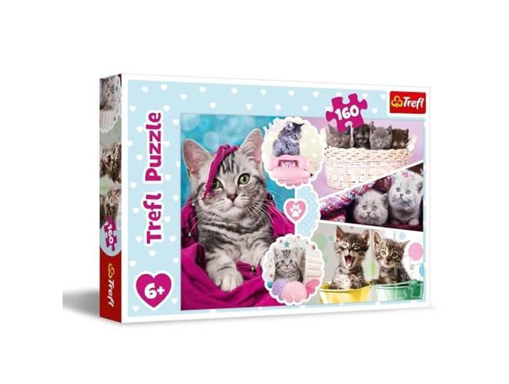 Trefl - Puzzels 160 Stukjes, Schattige poesjes, katten, dieren 5+