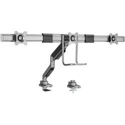 equip Tischhalterung 17"-32"/ 3TFT je 6kg 360° gr (Tisch, 27", 6 kg), Monitor Halterung, Schwarz