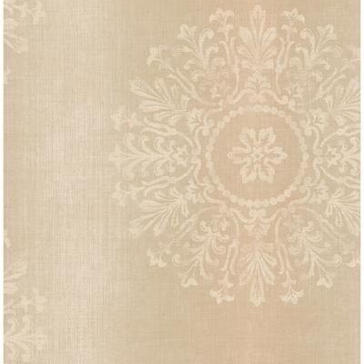 Seabrook Designs Huguette Medallion Unpasted Wallpaper