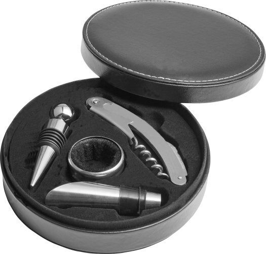 Set da vino jeremy   acciaio inox   4 pezzi Personalizzate o neutre IMPRESSION