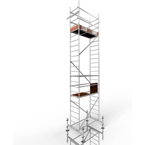 Altec Gerüst Rollfix 700, Arbeitshöhe 7m, Standgerüst mit Traverse & höhenverstellbaren Fußplatten