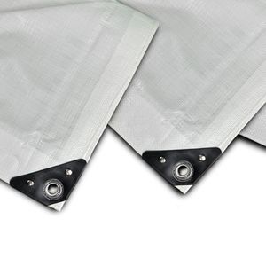 NOOR Abdeckplane Super, weiß, 200g/m², UV-beständig, wasserdicht, 3 x 6m