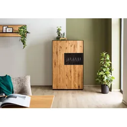 Highboard Wildeiche 89x45x140 natur geölt STARNBERG #01