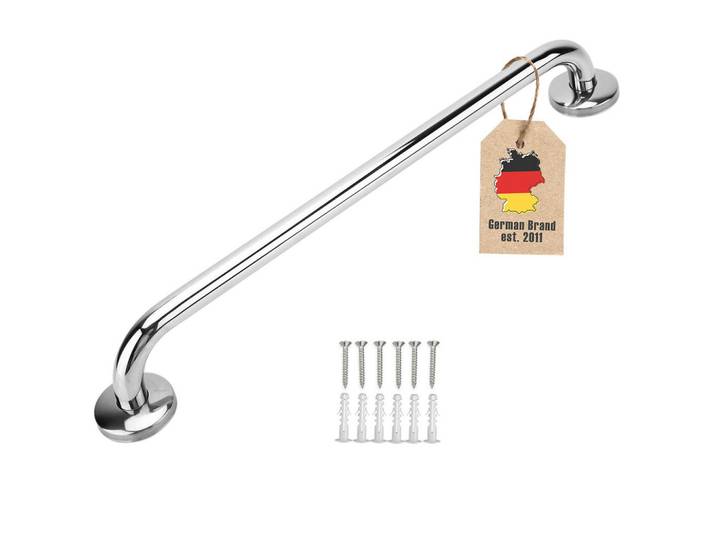 Intirilife Handtuchhalter 100/1.9 cm (Hochglanzpoliert), Silberfarben, Metall, 5x7x100 cm, Badezimmer, Badezimmerausstattung, Handtuchhalter