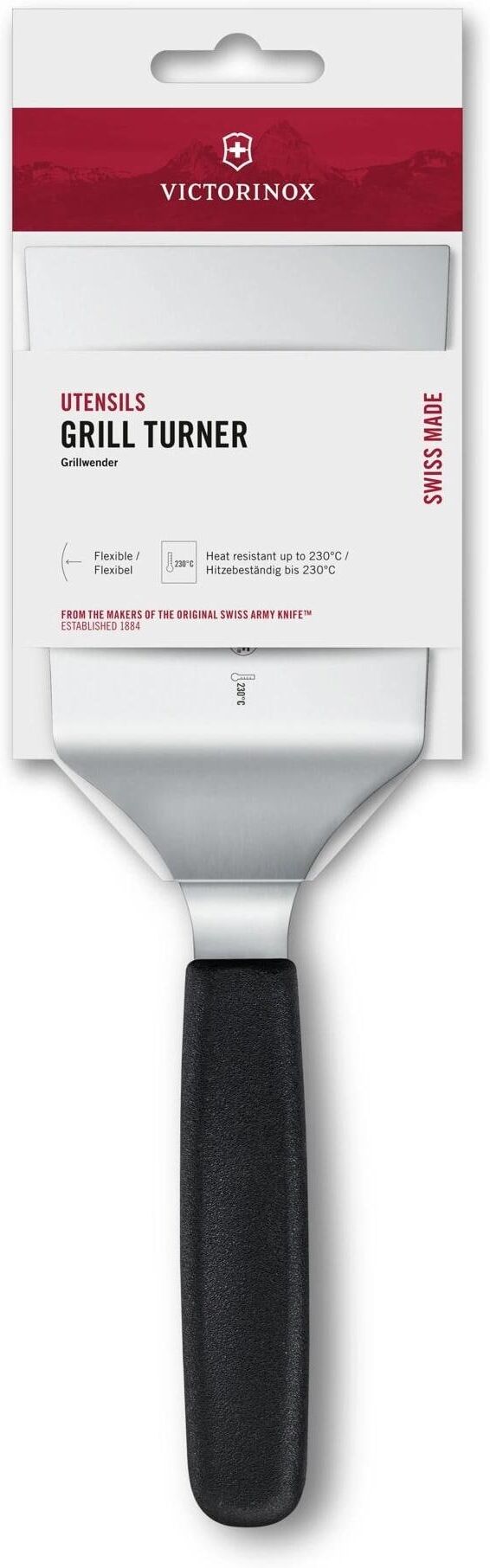 Grillwender VICTORINOX "12 cm", schwarz, B:8,8cm H:6,5cm, Edelstahl, Küchenpaletten, Grillwender schwarz Einheitsgröße