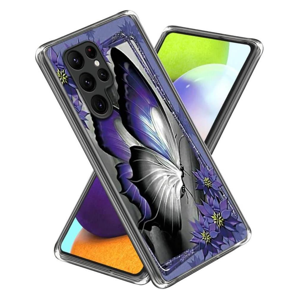 Cover-Discount Cover Handyhülle IMD Schmetterling violett (Samsung Galaxy S24 Ultra) (660171640C)