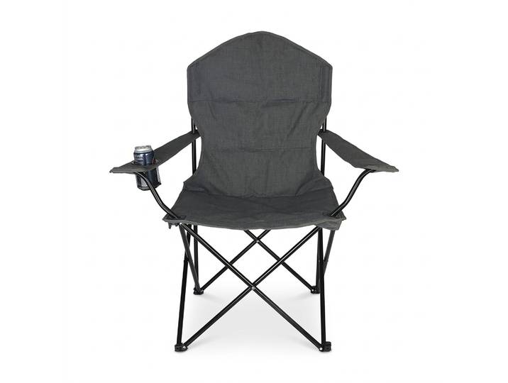 Klappbarer Campingstuhl Schwarz-Grau
