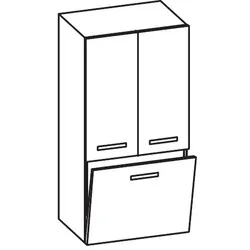 Artiqua 400 Midischrank, Anthrazit Glanz, 400-MKT-1-60-7065-51 400-MKT-1-60-7065-51